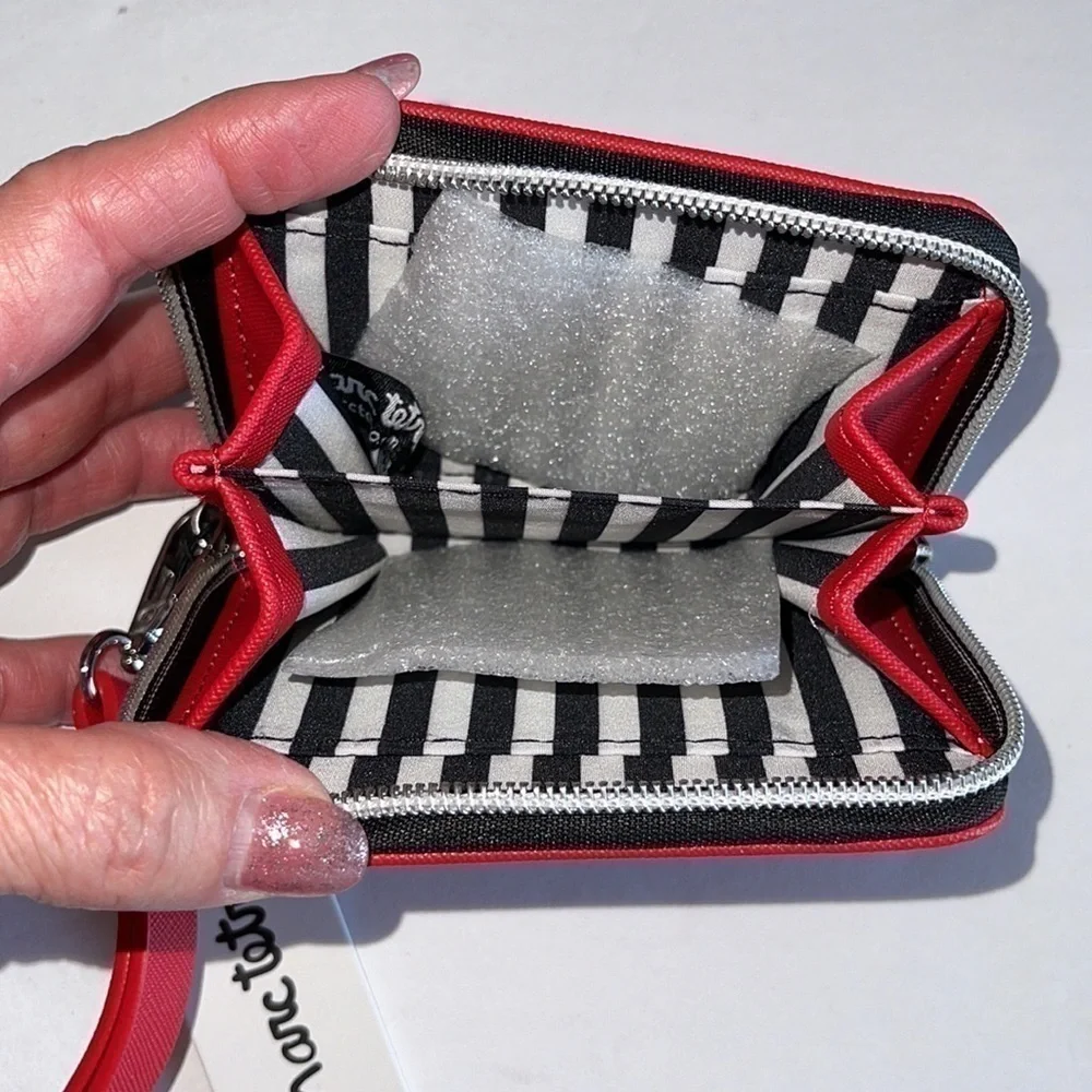 NWT Marc Tetro Red Boston Terrier Small Wristlet Wallet
